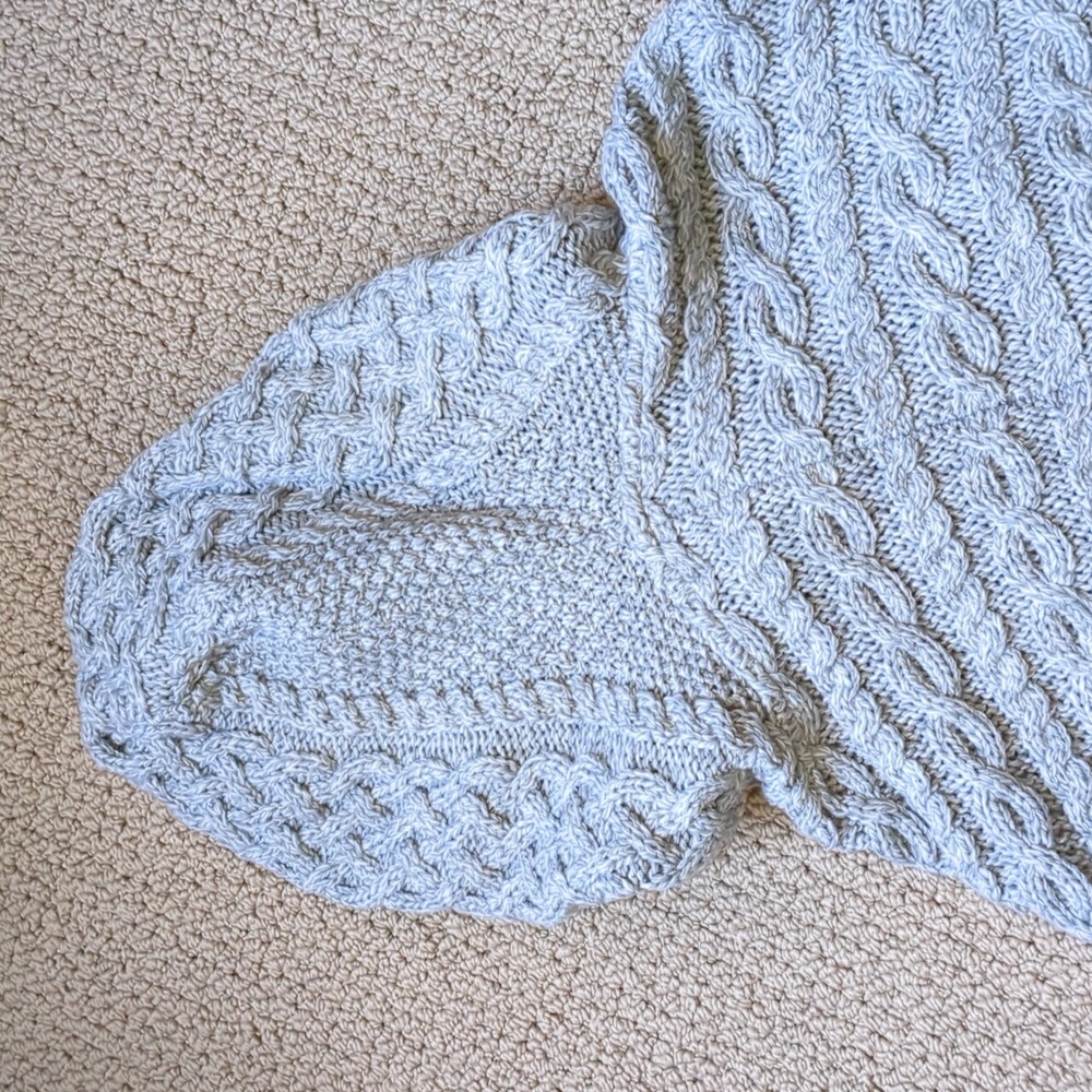 Aran Craft Merino Wool Button Cape Poncho - Picture 8 of 16